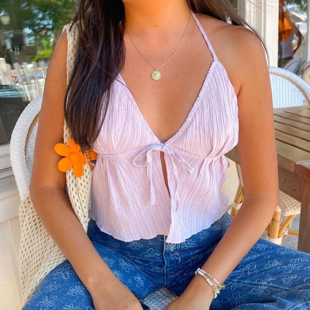 Purple tie top